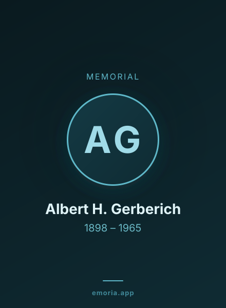Memorial portrait of Albert H. Gerberich