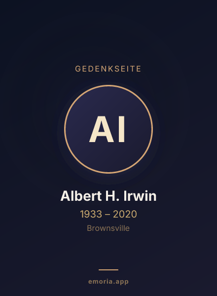 Gedenkportrait von Albert H. Irwin