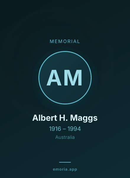 Memorial portrait of Albert H. Maggs