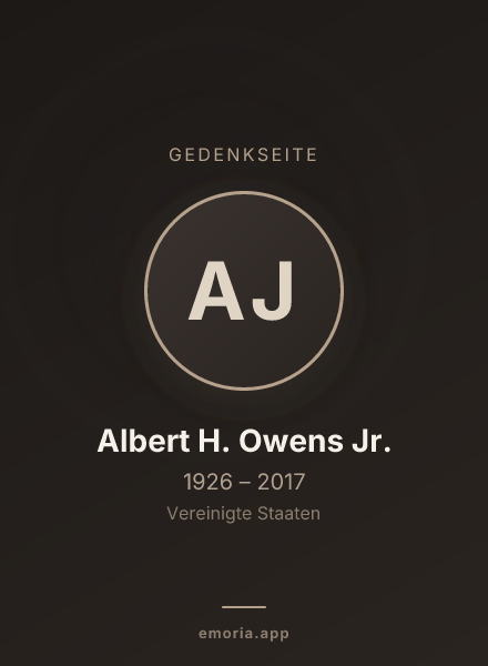 Gedenkportrait von Albert H. Owens Jr.