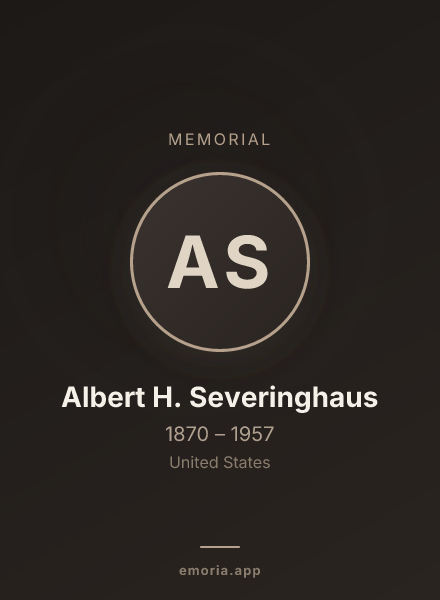 Memorial portrait of Albert H. Severinghaus