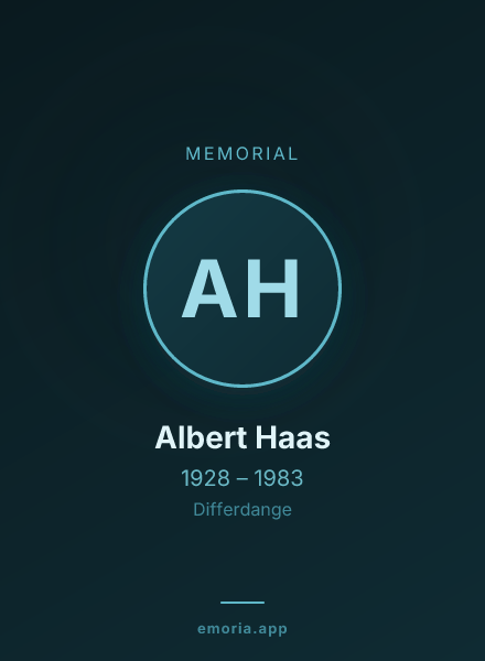 Memorial portrait of Albert Haas
