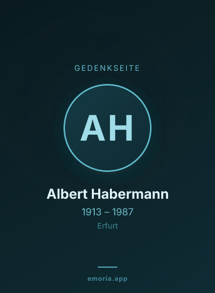 Gedenkportrait von Albert Habermann