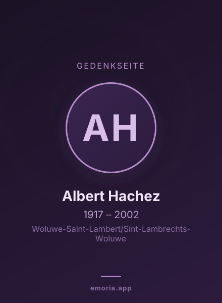 Gedenkportrait von Albert Hachez