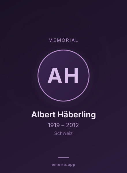 Memorial portrait of Albert Häberling