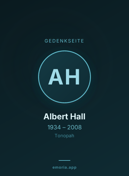 Gedenkportrait von Albert Hall