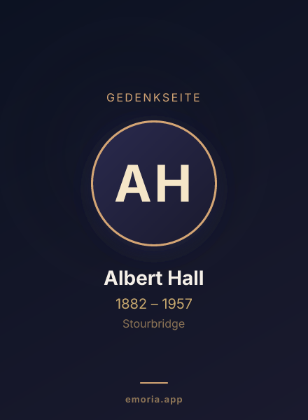 Gedenkportrait von Albert Hall