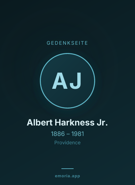 Gedenkportrait von Albert Harkness Jr.
