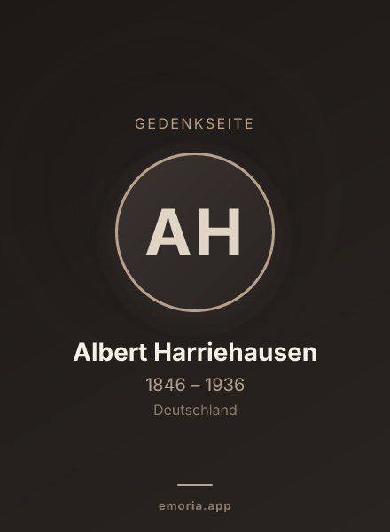 Gedenkportrait von Albert Harriehausen