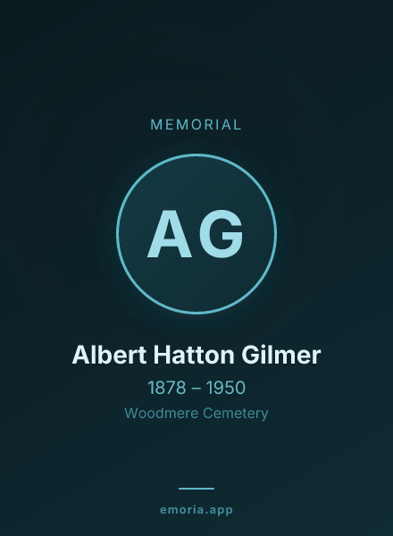Memorial portrait of Albert Hatton Gilmer