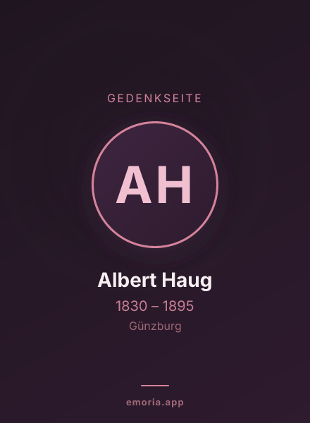 Gedenkportrait von Albert Haug