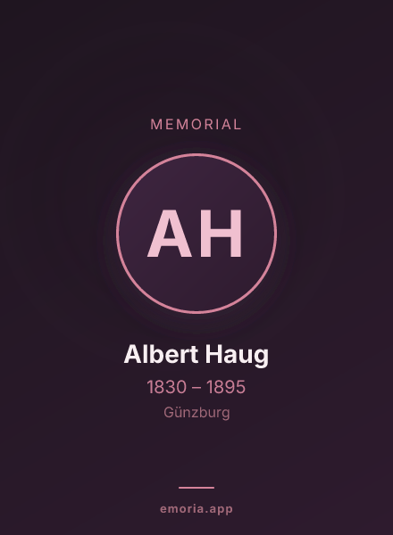 Memorial portrait of Albert Haug