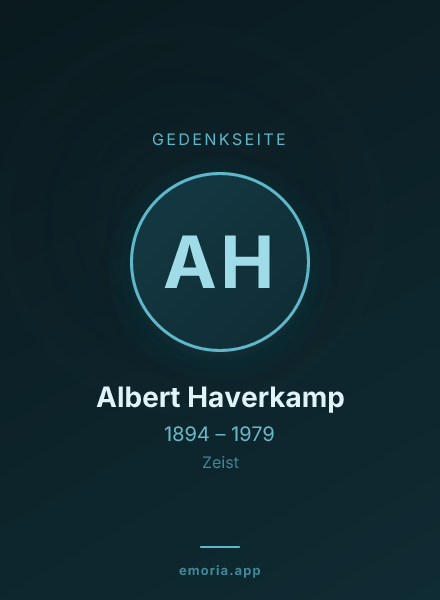 Gedenkportrait von Albert Haverkamp