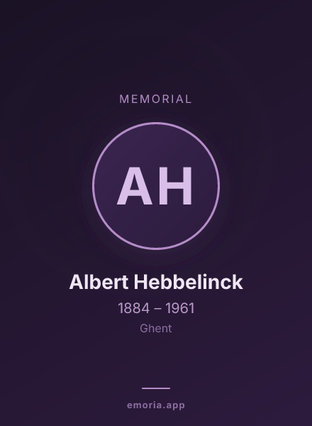 Memorial portrait of Albert Hebbelinck