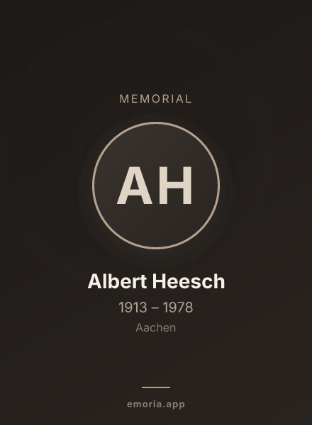 Memorial portrait of Albert Heesch