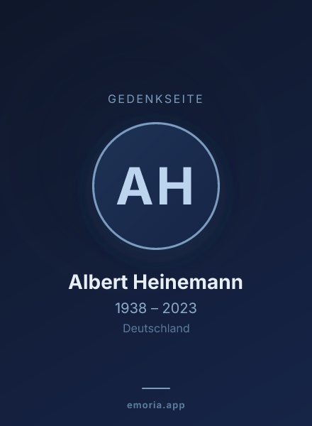 Gedenkportrait von Albert Heinemann