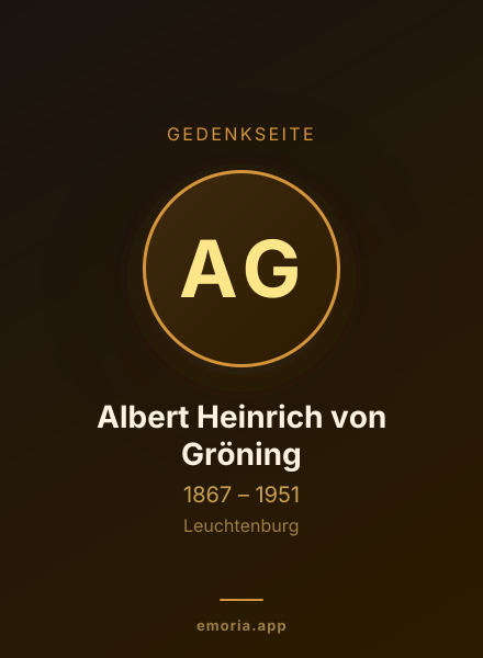 Gedenkportrait von Albert Heinrich von Gröning