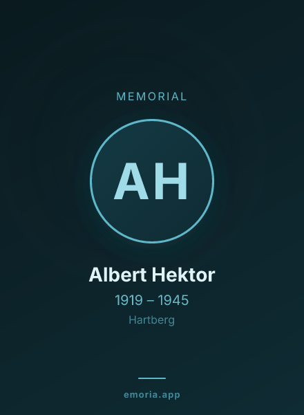 Memorial portrait of Albert Hektor