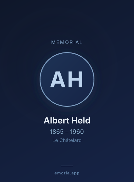 Memorial portrait of Albert Held