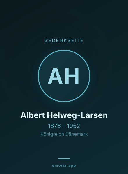 Gedenkportrait von Albert Helweg-Larsen
