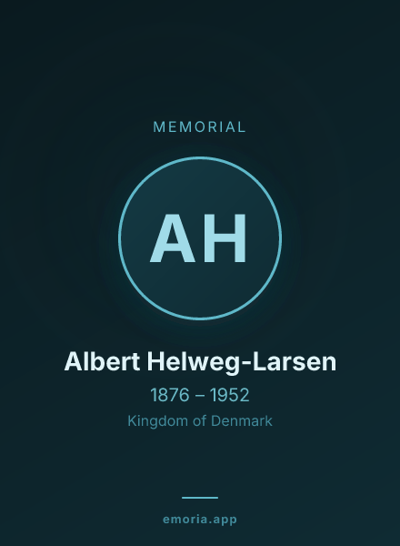 Memorial portrait of Albert Helweg-Larsen