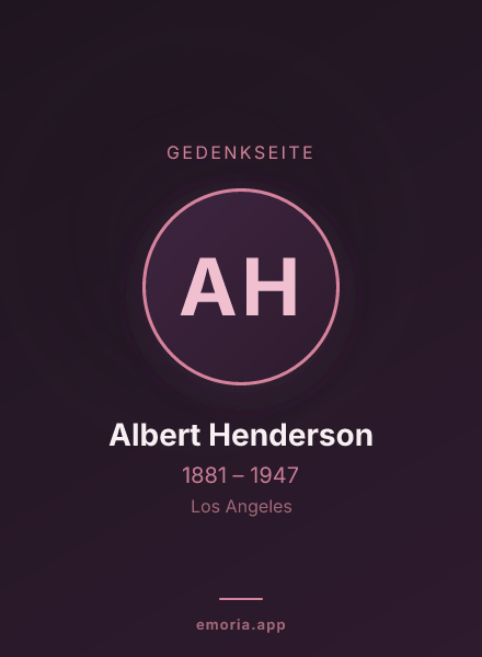 Gedenkportrait von Albert Henderson
