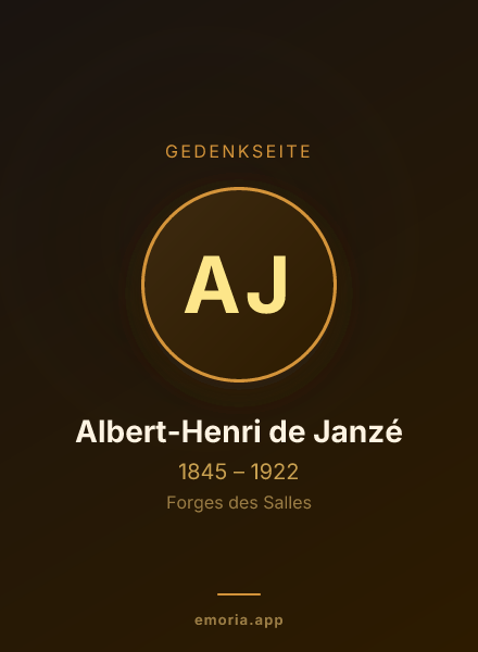 Gedenkportrait von Albert-Henri de Janzé
