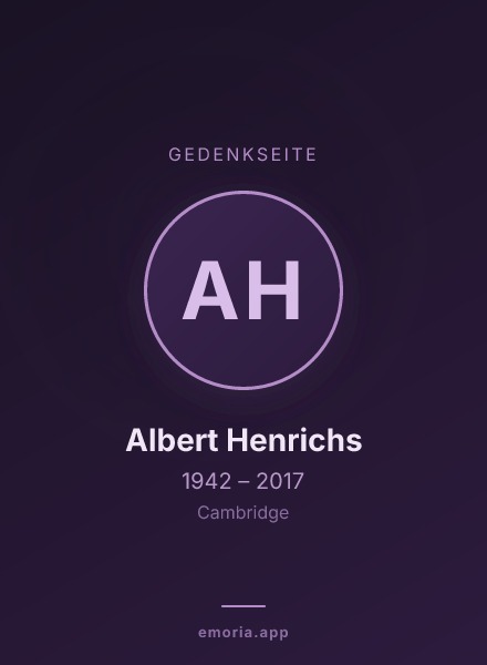 Gedenkportrait von Albert Henrichs