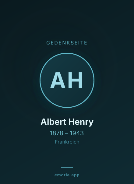 Gedenkportrait von Albert Henry
