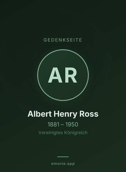 Gedenkportrait von Albert Henry Ross