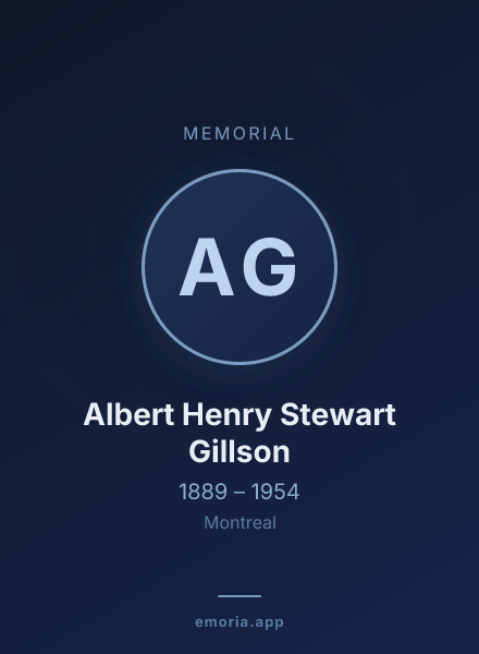 Memorial portrait of Albert Henry Stewart Gillson