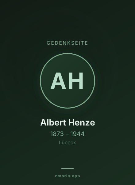 Gedenkportrait von Albert Henze