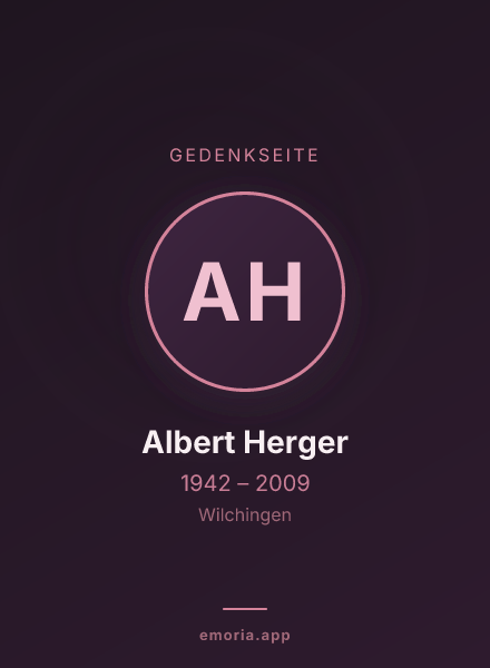 Gedenkportrait von Albert Herger