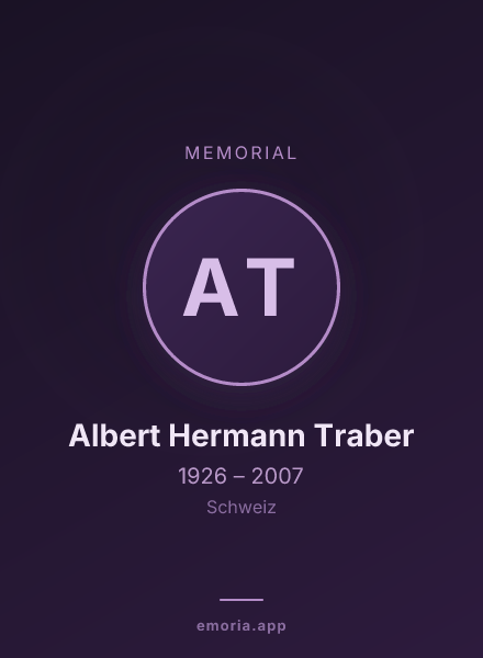 Memorial portrait of Albert Hermann Traber