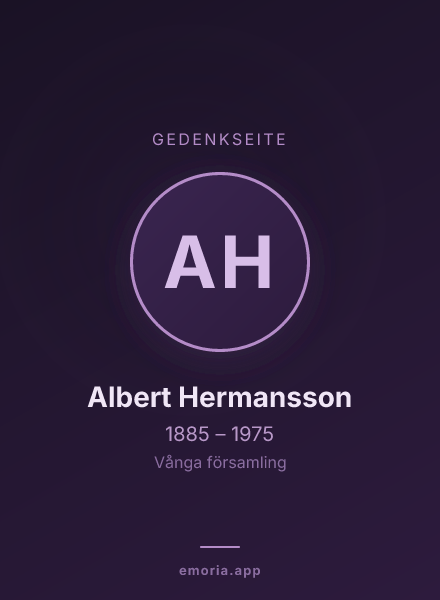 Gedenkportrait von Albert Hermansson