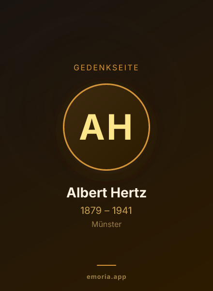 Gedenkportrait von Albert Hertz