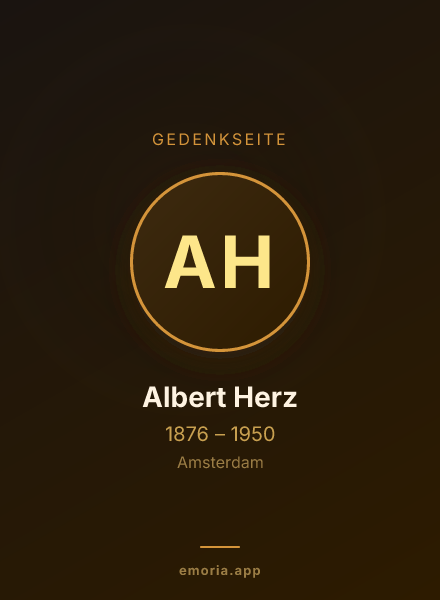 Gedenkportrait von Albert Herz