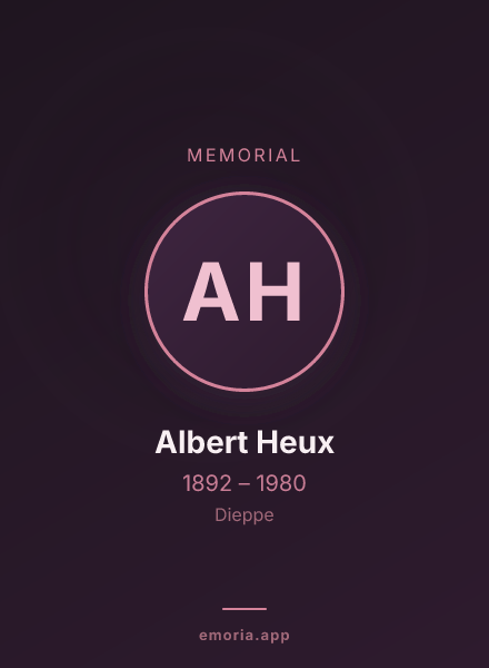 Memorial portrait of Albert Heux