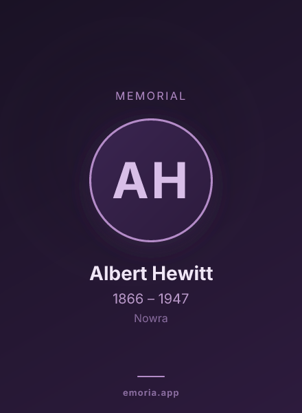 Memorial portrait of Albert Hewitt