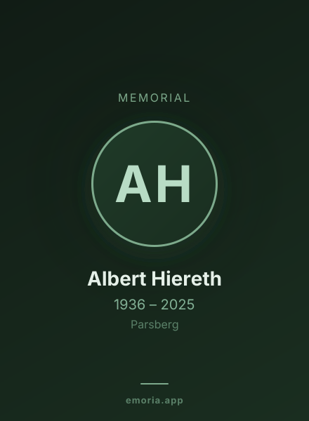 Memorial portrait of Albert Hiereth