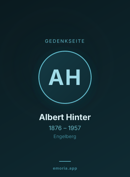 Gedenkportrait von Albert Hinter