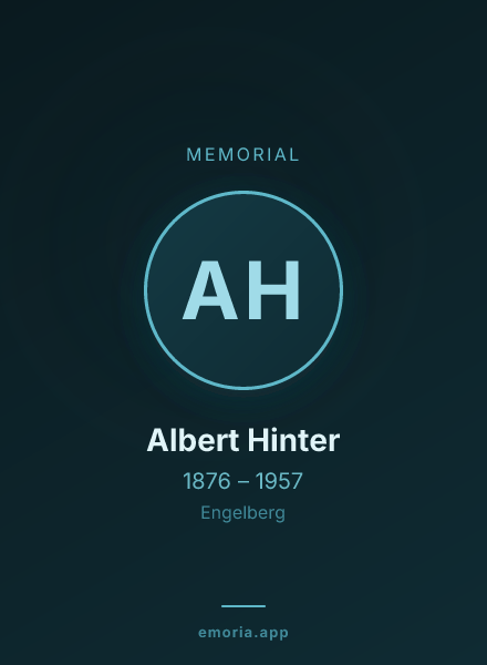 Memorial portrait of Albert Hinter