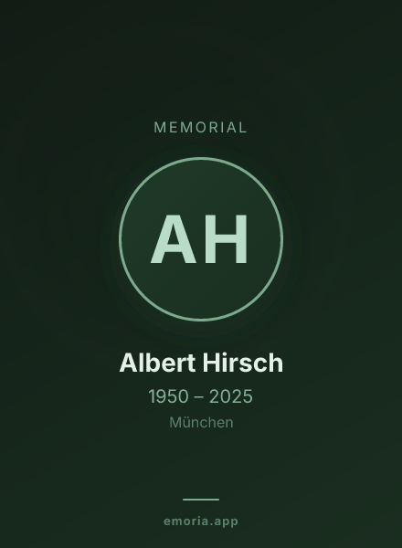 Memorial portrait of Albert Hirsch