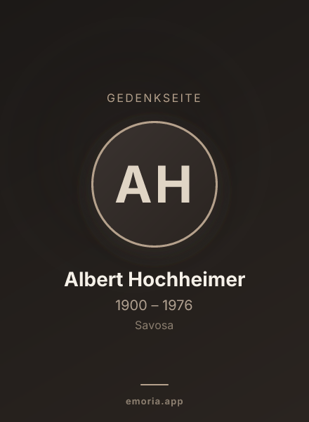 Gedenkportrait von Albert Hochheimer