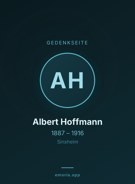 Gedenkportrait von Albert Hoffmann