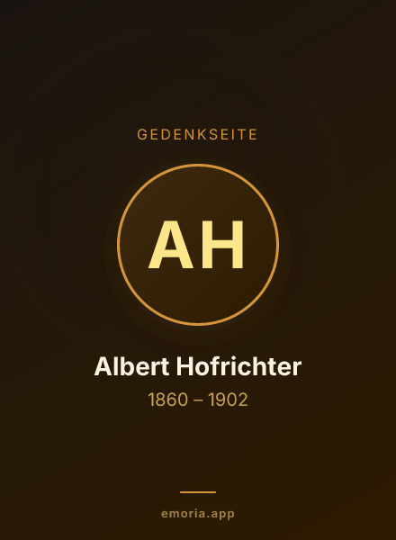 Gedenkportrait von Albert Hofrichter