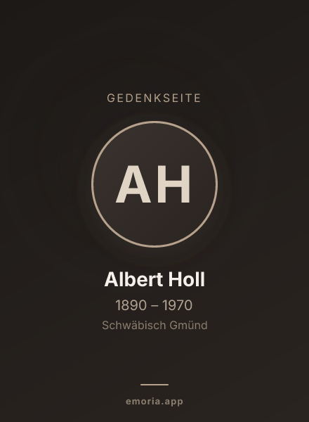 Gedenkportrait von Albert Holl