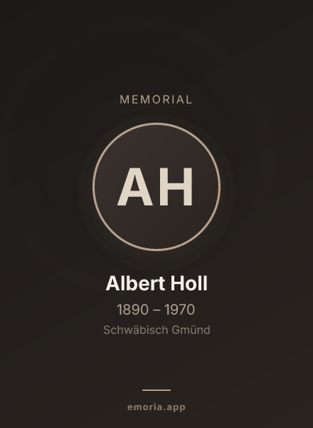 Memorial portrait of Albert Holl