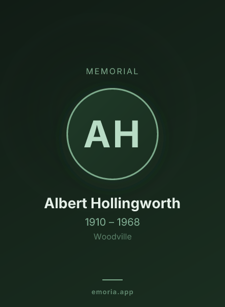 Memorial portrait of Albert Hollingworth
