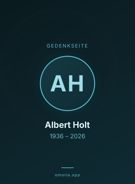 Gedenkportrait von Albert Holt